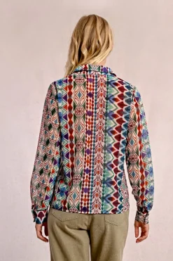 Chemise imprimée, poches à rabats