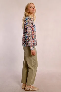 Chemise imprimée, poches à rabats