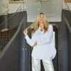 Chemise longue détails strass