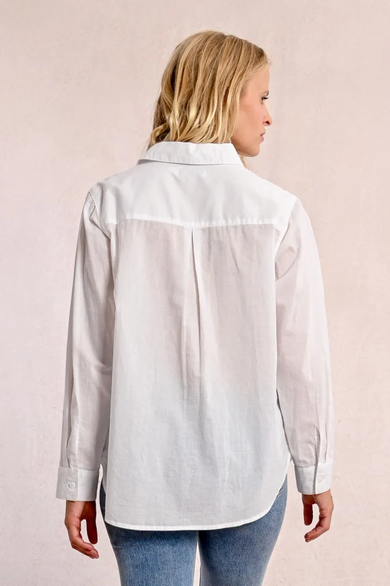 Chemise longue détails strass