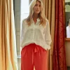 Chemise oversize avec des broderies
