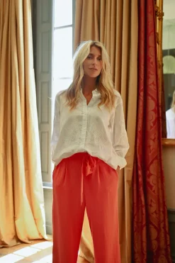 Chemise oversize avec des broderies