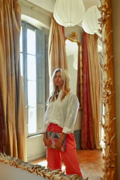 Chemise oversize avec des broderies