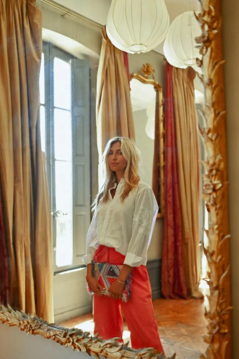 Chemise oversize avec des broderies