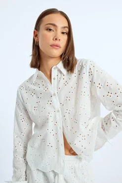 Chemisier à broderies anglaises