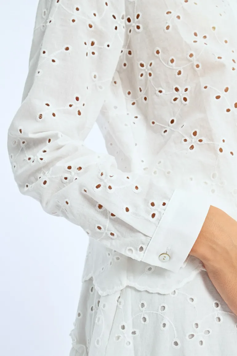 Chemisier à broderies anglaises