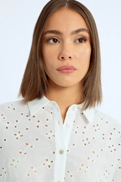 Chemisier à broderies anglaises