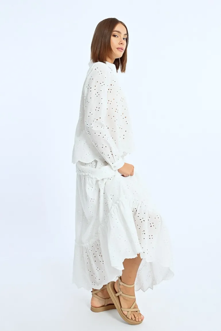 Chemisier à broderies anglaises