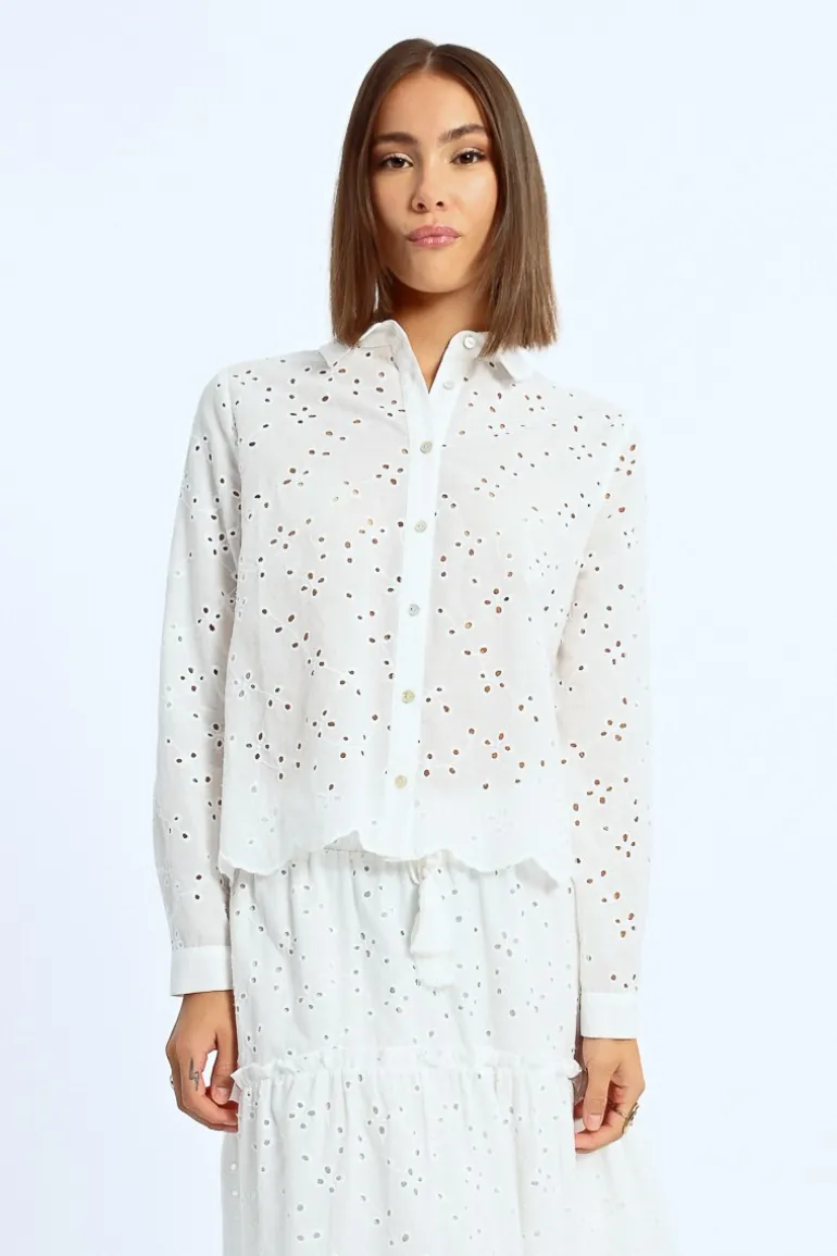 Chemisier à broderies anglaises