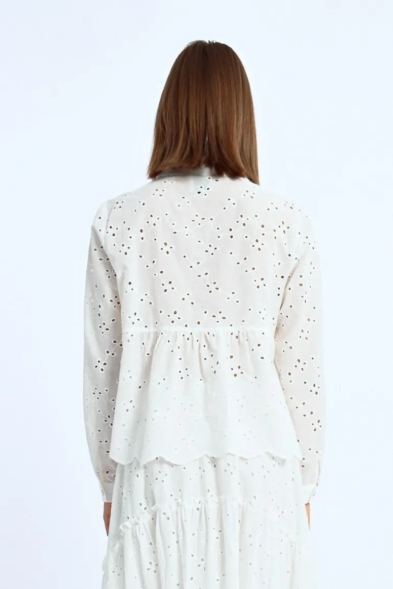 Chemisier à broderies anglaises