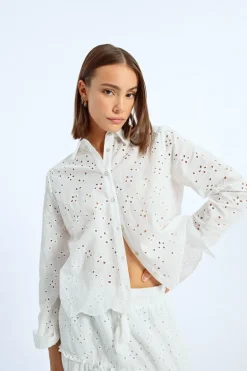 Chemisier à broderies anglaises