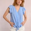Chemisier à pois nouable à la taille