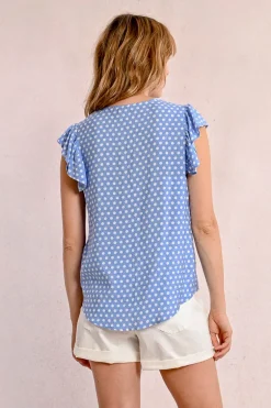 Chemisier à pois nouable à la taille