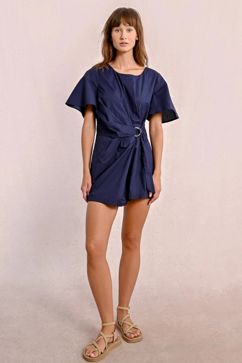 Combinaison short nouable à la taille