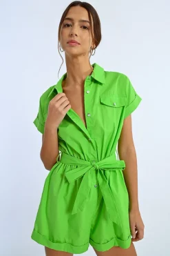 Combishort boutonné