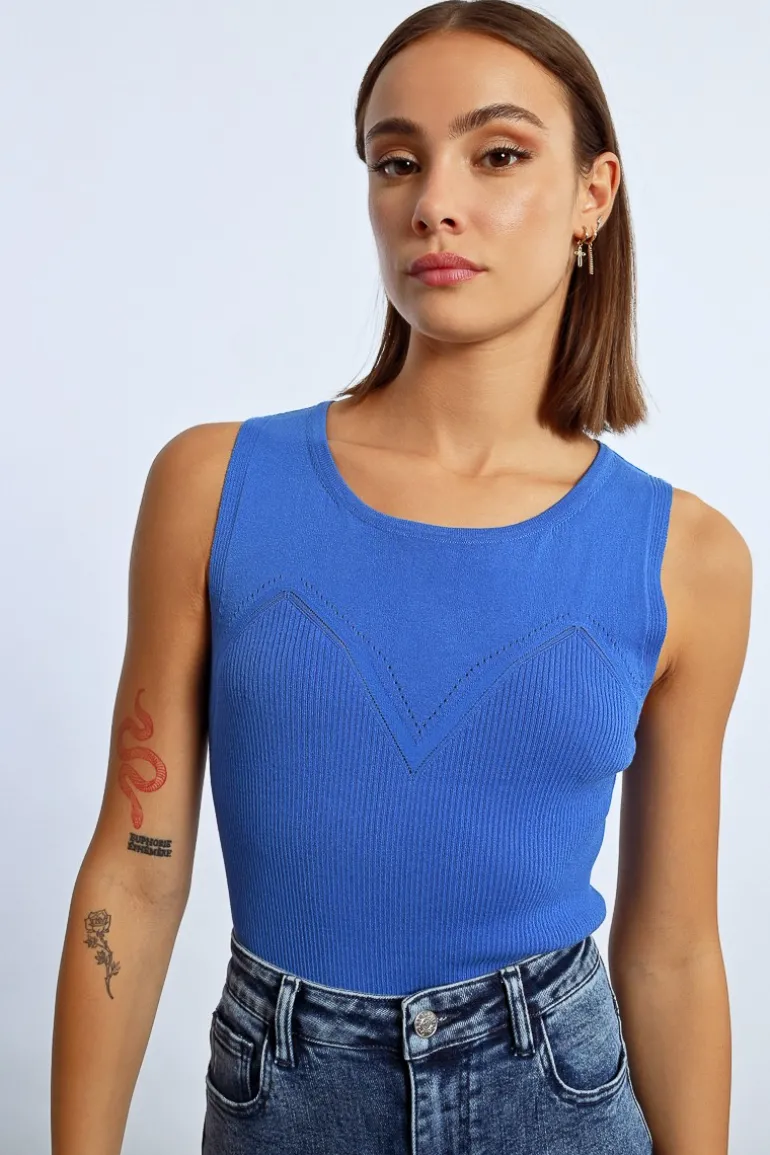 Débardeur en maille fantaisie