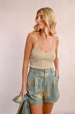 Débardeur en maille irisé