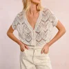 Gilet court en maille