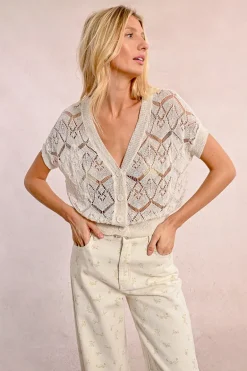Gilet court en maille