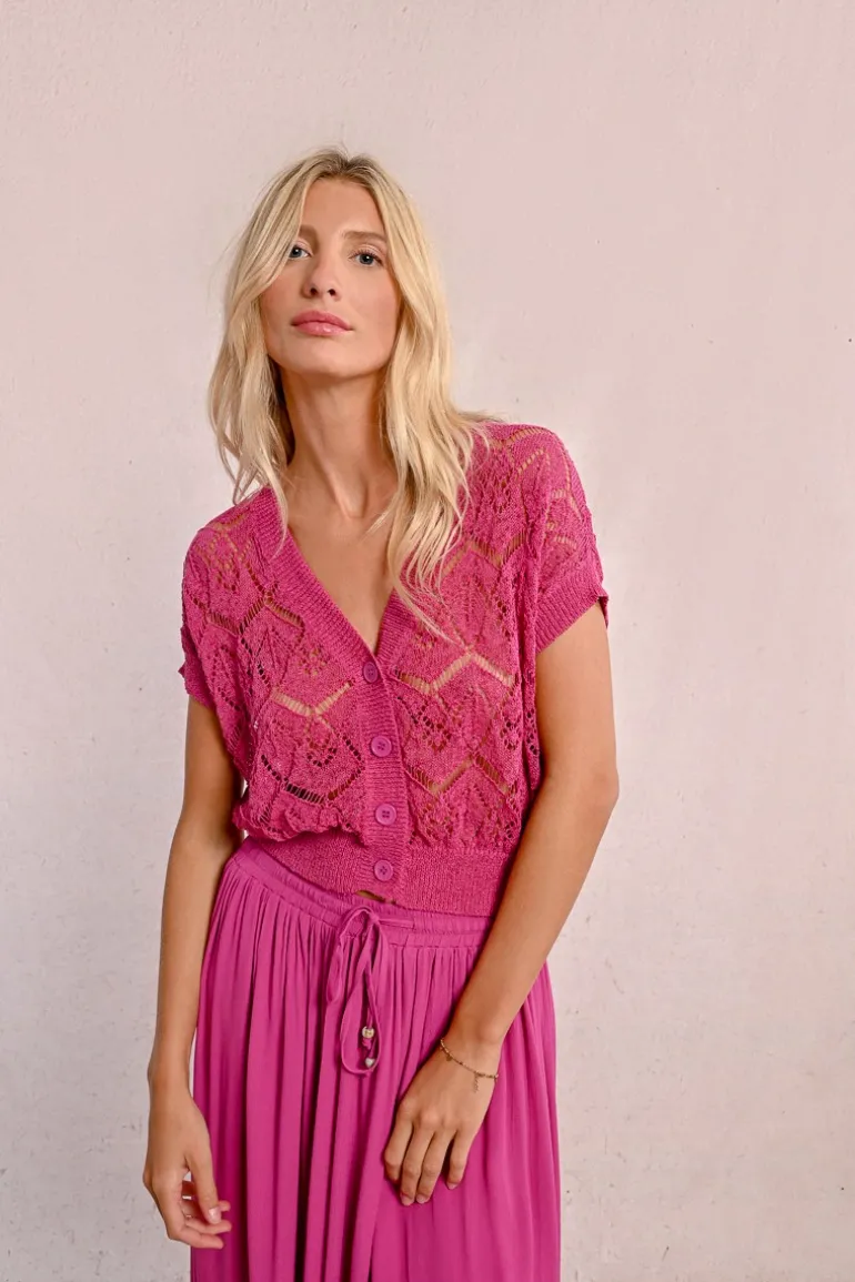 Gilet court en maille