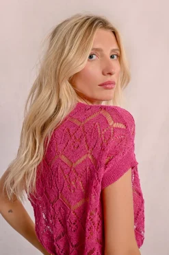 Gilet court en maille