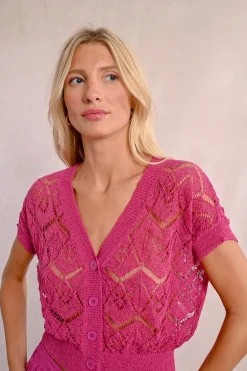 Gilet court en maille