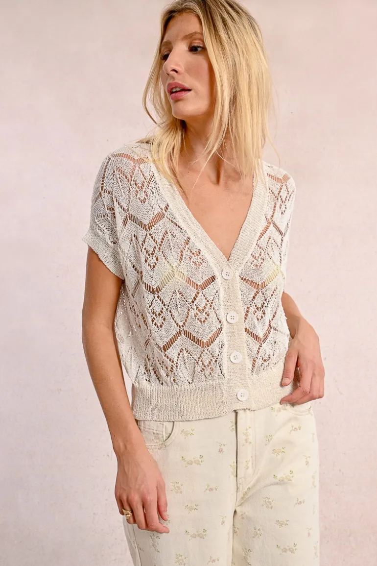 Gilet court en maille