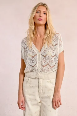 Gilet court en maille