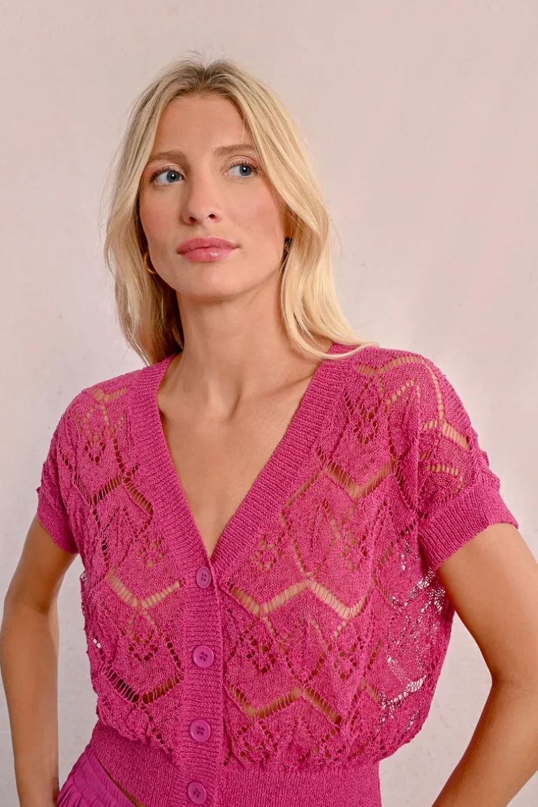 Gilet court en maille