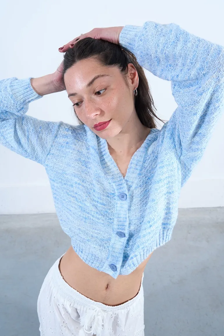 Gilet crop en maille
