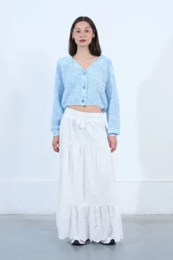 Gilet crop en maille