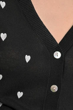 Gilet crop, motif c艙ur
