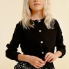 Gilet en maille, boutons c艙ur
