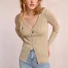 Gilet en maille côtelé