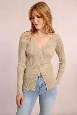 Gilet en maille côtelé