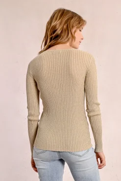 Gilet en maille côtelé