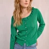 Gilet en maille fine, boutonné