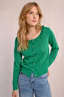Gilet en maille fine, boutonné