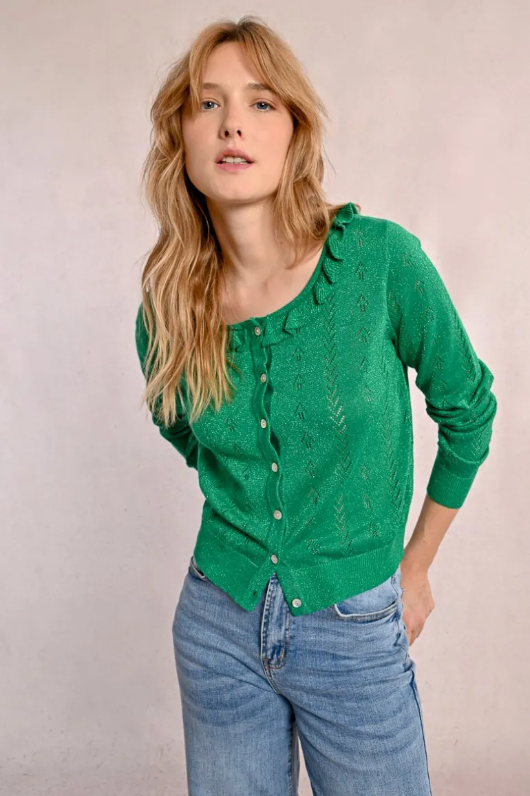 Gilet en maille fine, boutonné
