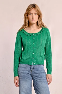 Gilet en maille fine, boutonné