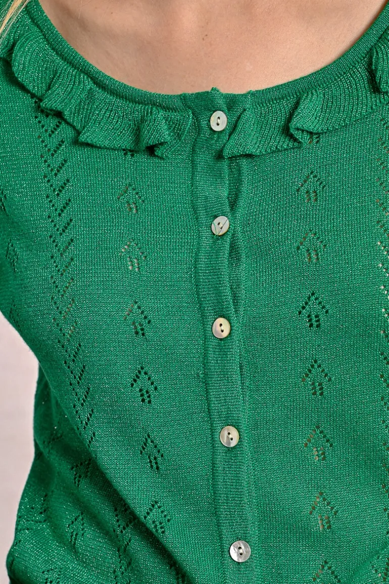 Gilet en maille fine, boutonné