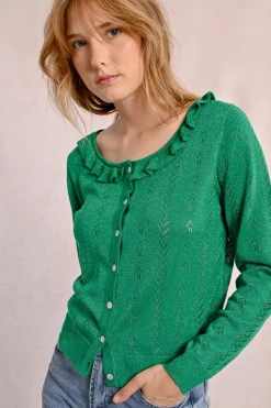 Gilet en maille fine, boutonné