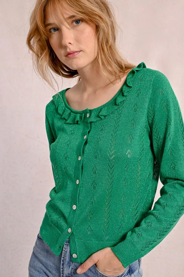 Gilet en maille fine, boutonné