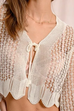 Gilet en maille fine, nouable