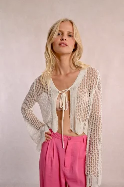 Gilet en maille fine, nouable