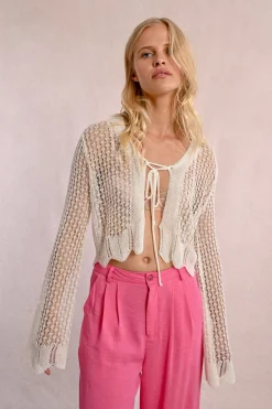 Gilet en maille fine, nouable