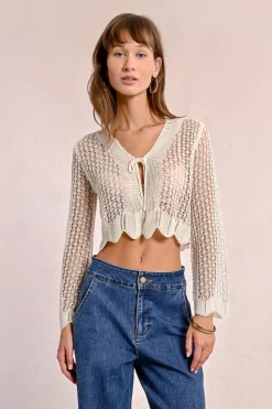 Gilet en maille fine, nouable