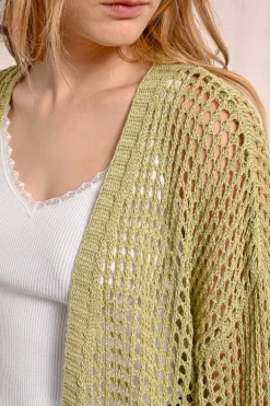 Gilet en maille irisé et semi-transparence