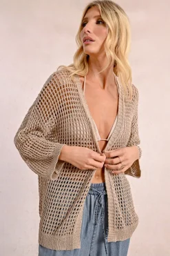 Gilet en maille irisé et semi-transparence