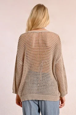 Gilet en maille irisé et semi-transparence